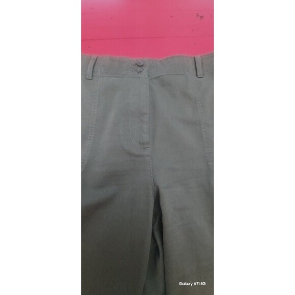 Talbots Super Soft Cargo Pants  Cropped High Rise Relaxed Fit Linen Nwot - Picture 4 of 11